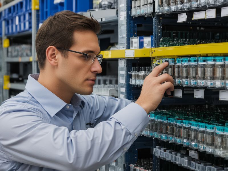 Appliance repair technician performing detailed diagnosis on kitchen appliance